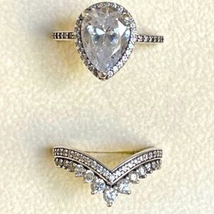 Pandora Silver rings set